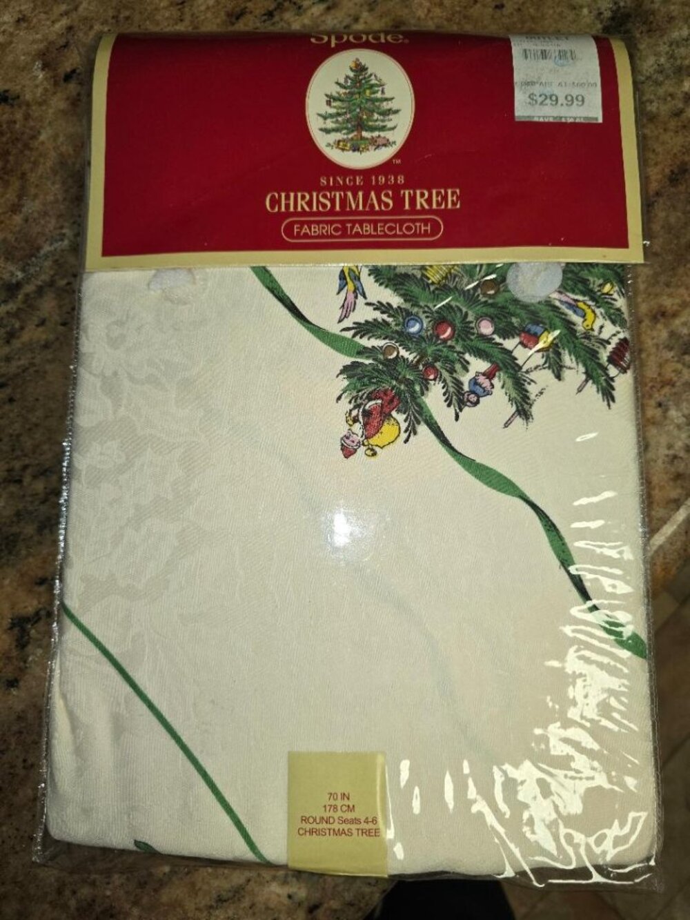 Spode 70" Round Christmas Tablecloth NWT